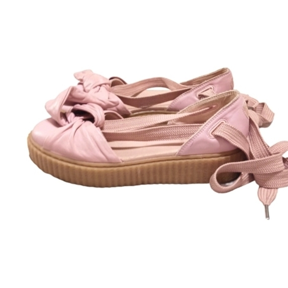 Puma x Fenty by Rihanna Platform Ballerina Shoes Tie Up Sandals - Picture 2 of 10
